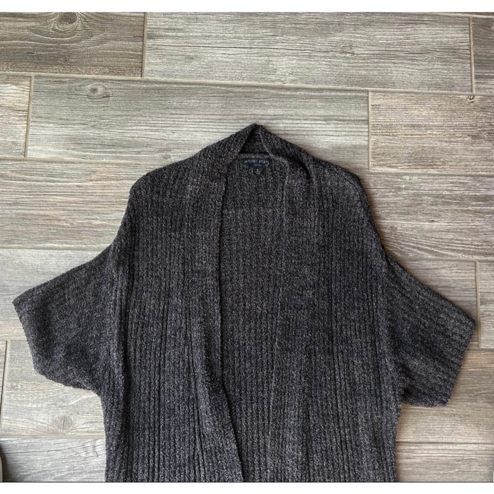 Barefoot Dreams Cozy Chic Light Ribbed Kimono Short Sleeve Cardi, Women’s Small - Picture 3 of 5